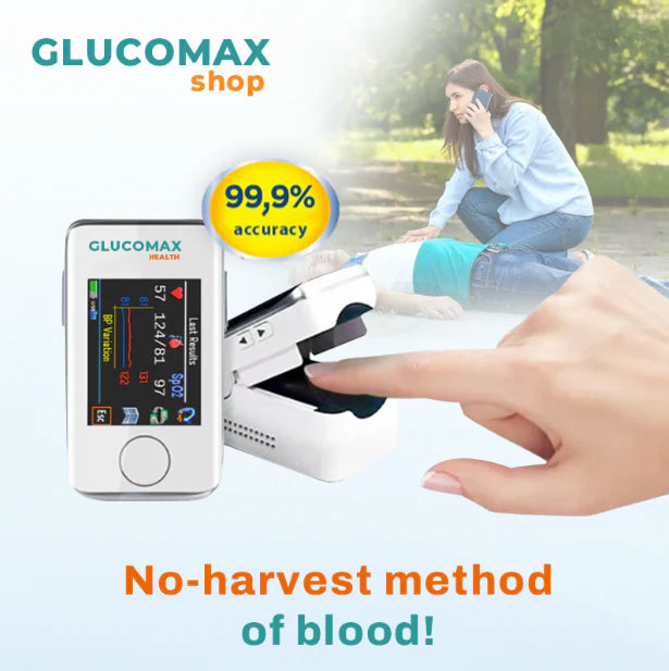 Glucometro laser non invasivo GlucoMax [99,9% di PRECISIONE]